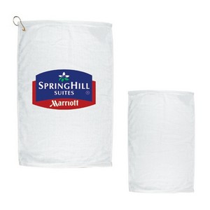 16" X 25" Golf Towel with Grommet And Hook