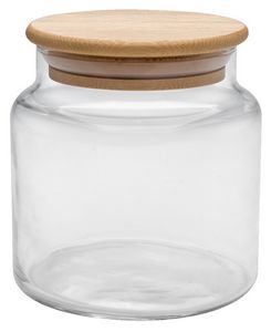 16 oz. Apothecary Jar with Bamboo Lid - Etched