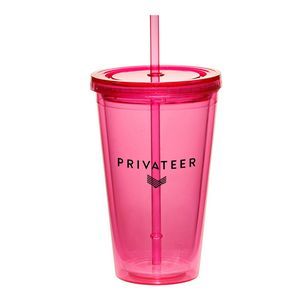 16oz Cup w/Straw