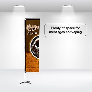 17' Single-Sided Standard Advertising Flag - Rectangle in Full Color