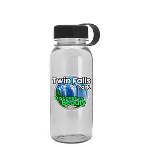18 Oz. Digital Cadet Transparent Bottle w/Tethered Lid
