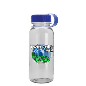 18 Oz. Digital Cadet Transparent Bottle w/Tethered Lid