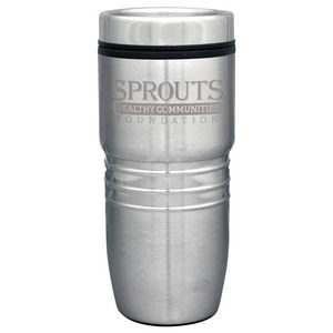 18 Oz. Steel City Sleek Tumbler - Laser Etched