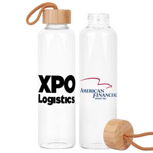 18 Oz. Vidro Glass & Bamboo Bottle