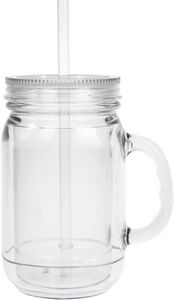 20 Oz. Genie Double-Wall Acrylic Mason Jar Mug w/ VibraPrint