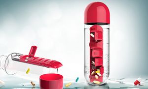 20 Oz. In Style Pill Organizer Water Bottle