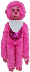 21" Hot Pink Spider Monkey with Sequins