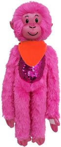 21" Hot Pink Spider Monkey with Sequins