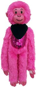 21" Hot Pink Spider Monkey with Sequins