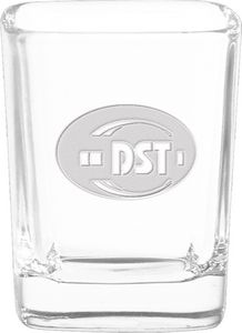 2.25 Oz. Square Shot Glass - Deep Etched