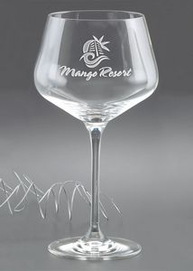 23 Oz. Rona Burgundy Stemware - Etched