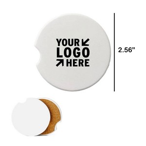 2.56" Absorbent Ceramic Car Coaster