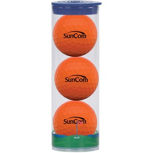 3 Ball Clear Tube with Wilson Golf Balls