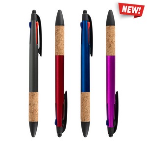 3 Color Pen w/ Cork Grip