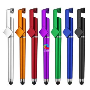 3 In 1 Phone Holder Qr Code Capacitive Stylus Ballpoint Pens
