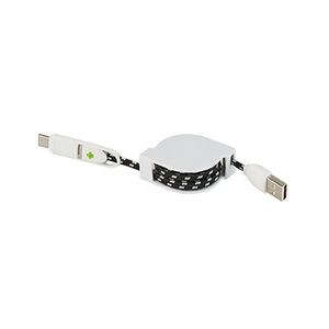 3-in-1 Retractable Fabric Charge-Itâ„¢ Cable