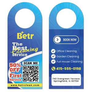 3" x 7.5" Full Color Bottle Hangers - Free Setup