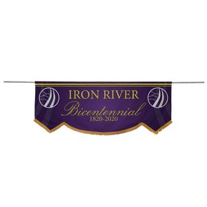 3' x 8' Parade Banner Scallop Bottom Kit w/Gold Fringe