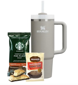 30 oz Stanley Tumbler with Starbucks Coffee & Cookies