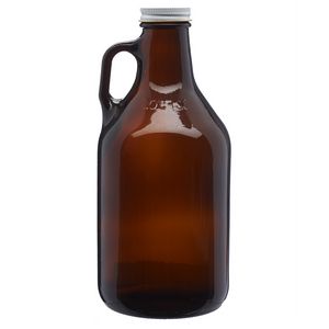 32 Oz. Amber Handle Glass Beer Growler