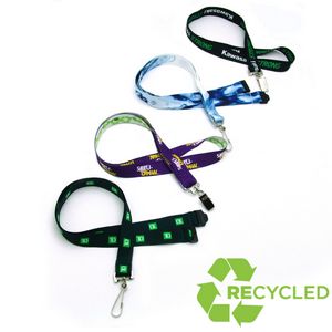 3/4" Digitally Sublimated Recycled Lanyard w/ Detachable Buckle