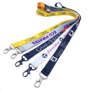 3/4'' Dye-Sublimation Custom Lanyard w/Lobster Claw