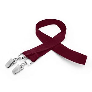 3/4" Silkscreened Flat Lanyard w/ Double Standard Attachment