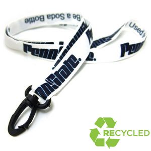 3/4" Silkscreened Recycled Lanyard w/ Keyring