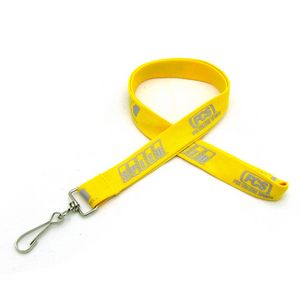 3/4" Silkscreened Tubular Lanyard w/ J Hook