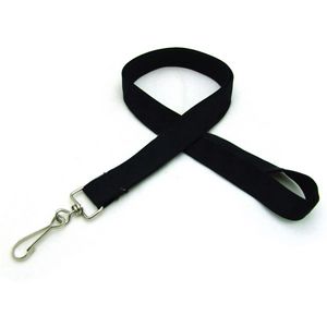 3/4" Silkscreened Tubular Lanyard w/ J Hook