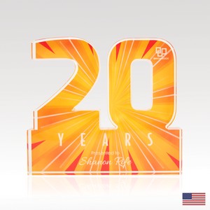 3/4" USA-Made Acrylic Numerals Style 20 â€“ Plus Series