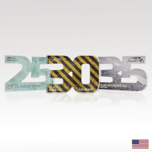 3/4" USA-Made Acrylic Numerals Style 25 â€“ Traditional Series