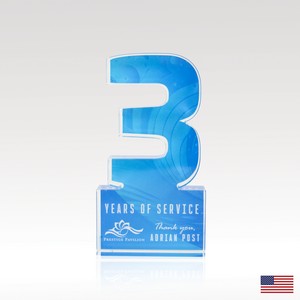 3/4" USA-Made Acrylic Numerals Style 3 â€“ Plus Series