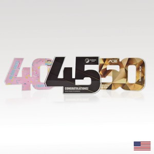 3/4" USA-Made Acrylic Numerals Style 45 â€“ Traditional Series