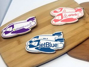 3.5" Jet Shaped Logo Sugar Cookie