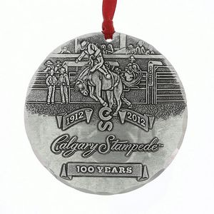 3.5" Round Aluminum Ornament