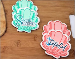 3.5" Seashell Shaped Logo Sugar Cookie