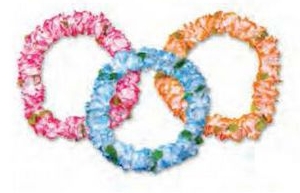 36'' Pastel Silk Flower Leis