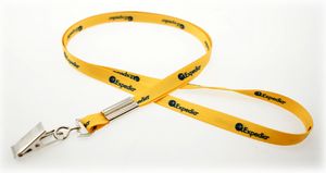 3/8" Digitally Sublimated Lanyard w/ Bulldog Clip