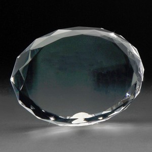 3D Crystal Oval Paperweight