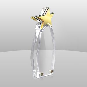 3D Star Award w/Removable Front Panel (11"x4 1/2"x1 1/2")