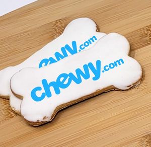 4" Bone Shaped Logo Sugar Cookie