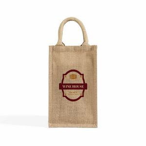 4 Bottle Jute Wine Bag
