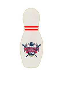 4" Bowling Pin Shaped Logo Sugar Cookie