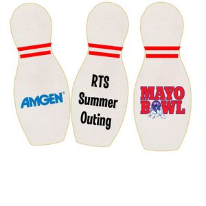 4" Bowling Pin Shaped Logo Sugar Cookie