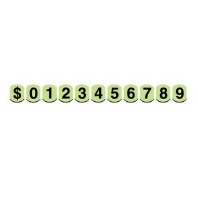 4" Bubble Number Decals (Set of 12)