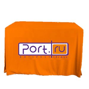 4' Fitted Table Covers with Pleats in Full Color Overall