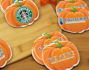 4" Pumpkin Shaped Logo Sugar Cookie