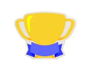 4" Trophy Shaped Logo Sugar Cookie