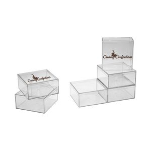 4" x 4" x 2" Clear Plastic Box